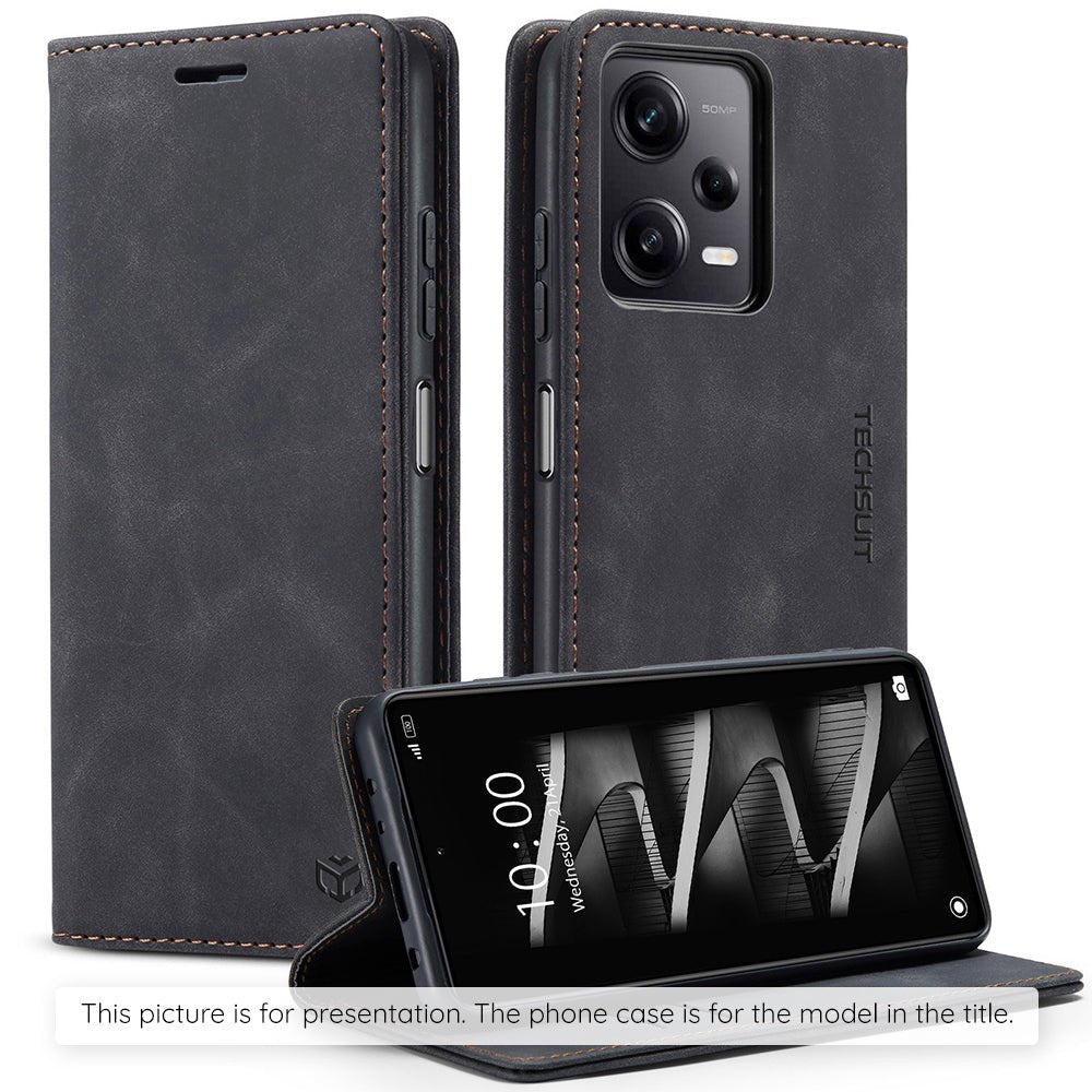 Techsuit Samsung Galaxy A37 5G - Θήκη Πορτοφόλι από Δερματίνη με Stand - Confy Cover - Black
