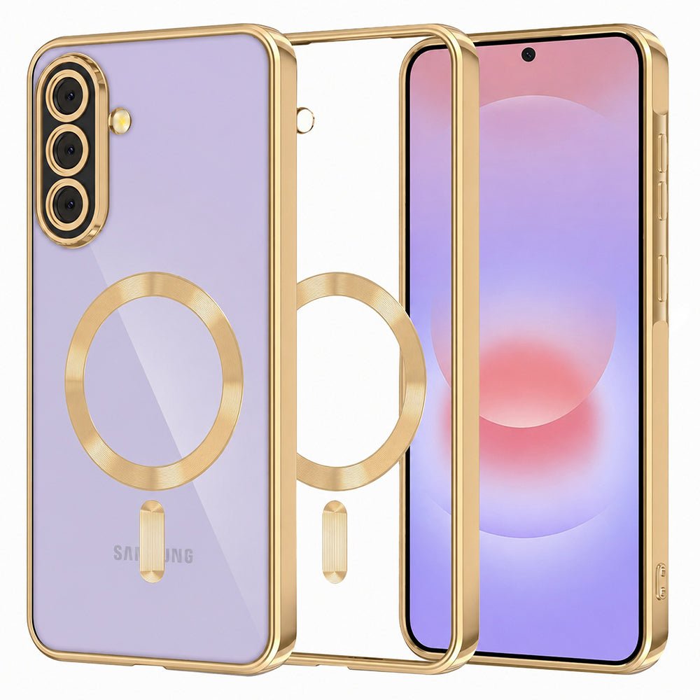 Techsuit Samsung Galaxy A37 5G - Θήκη Σιλικόνης - Luxury Crystal MagSafe - Gold