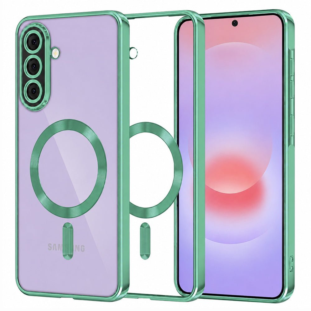 Techsuit Samsung Galaxy A37 5G - Θήκη Σιλικόνης - Luxury Crystal MagSafe - Light Green