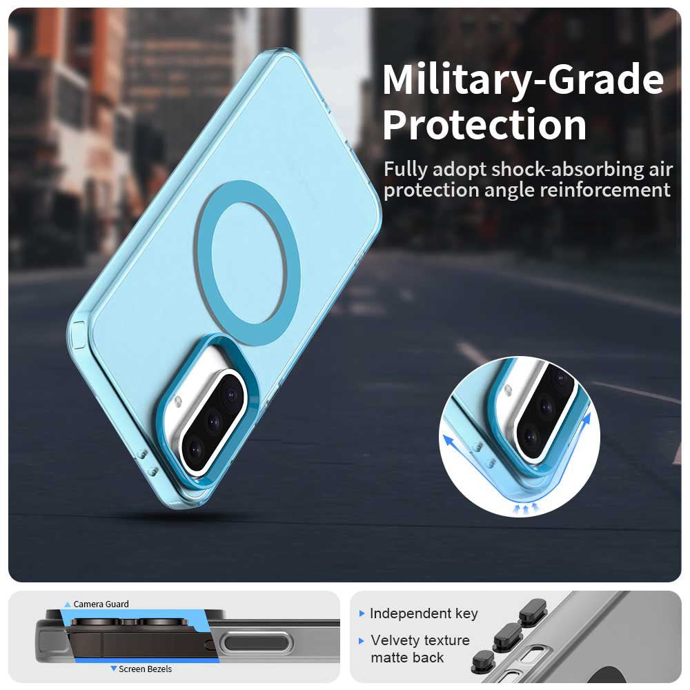 Techsuit Samsung Galaxy A56 5G - Σκληρή Θήκη με Πλαίσιο Σιλικόνης και MagSafe - CandyCase MagSafe - Blue