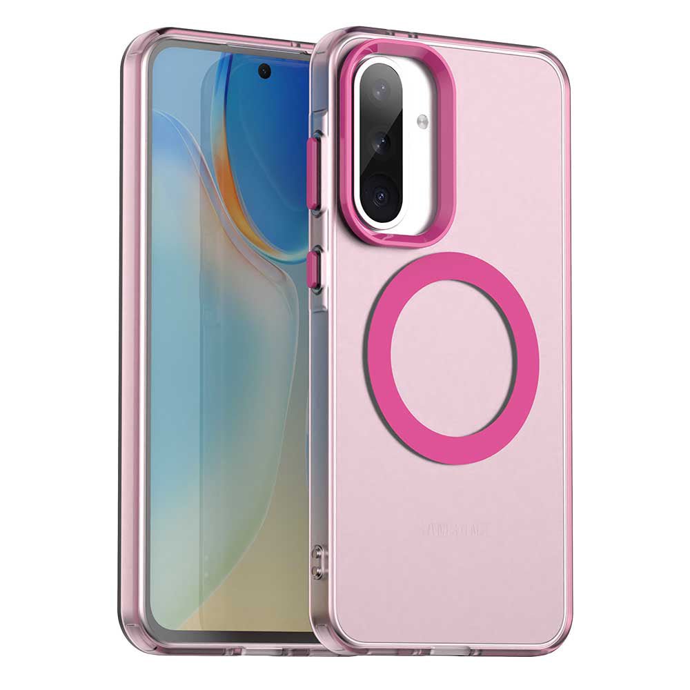 Techsuit Samsung Galaxy A56 5G - Σκληρή Θήκη με Πλαίσιο Σιλικόνης και MagSafe - CandyCase MagSafe - Pink
