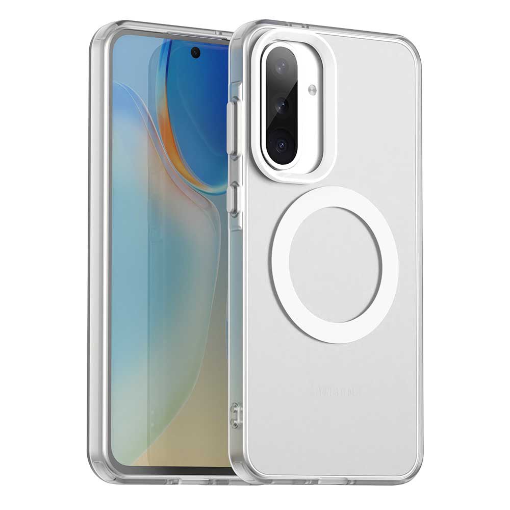 Techsuit Samsung Galaxy A56 5G - Σκληρή Θήκη με Πλαίσιο Σιλικόνης και MagSafe - CandyCase MagSafe - White