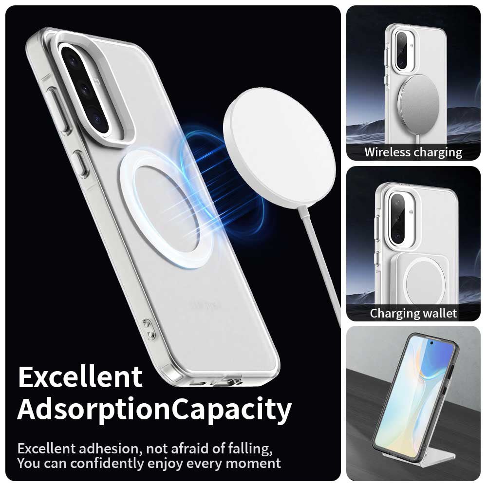 Techsuit Samsung Galaxy A56 5G - Σκληρή Θήκη με Πλαίσιο Σιλικόνης και MagSafe - CandyCase MagSafe - White