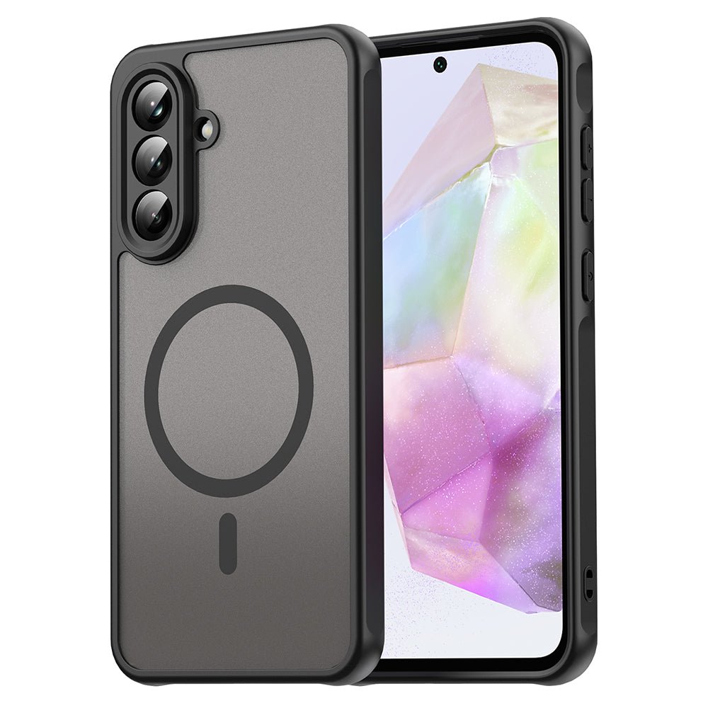 Techsuit Samsung Galaxy A56 5G - Σκληρή Θήκη με Πλαίσιο Σιλικόνης και MagSafe - HaloFrost II MagSafe - Black