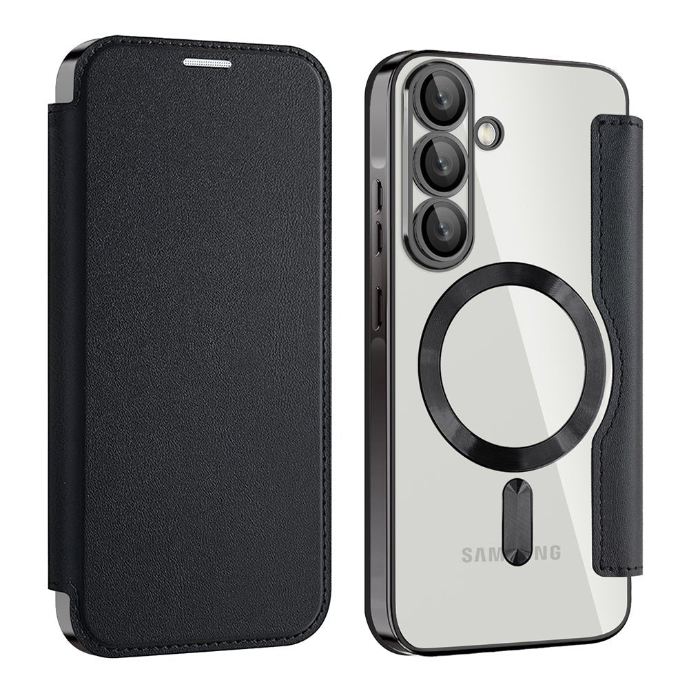 Techsuit Samsung Galaxy A56 5G - Θήκη Βιβλίο με MagSafe με Υποδοχές Καρτών και RFID Προστασία - SmartMag Book Case - Black