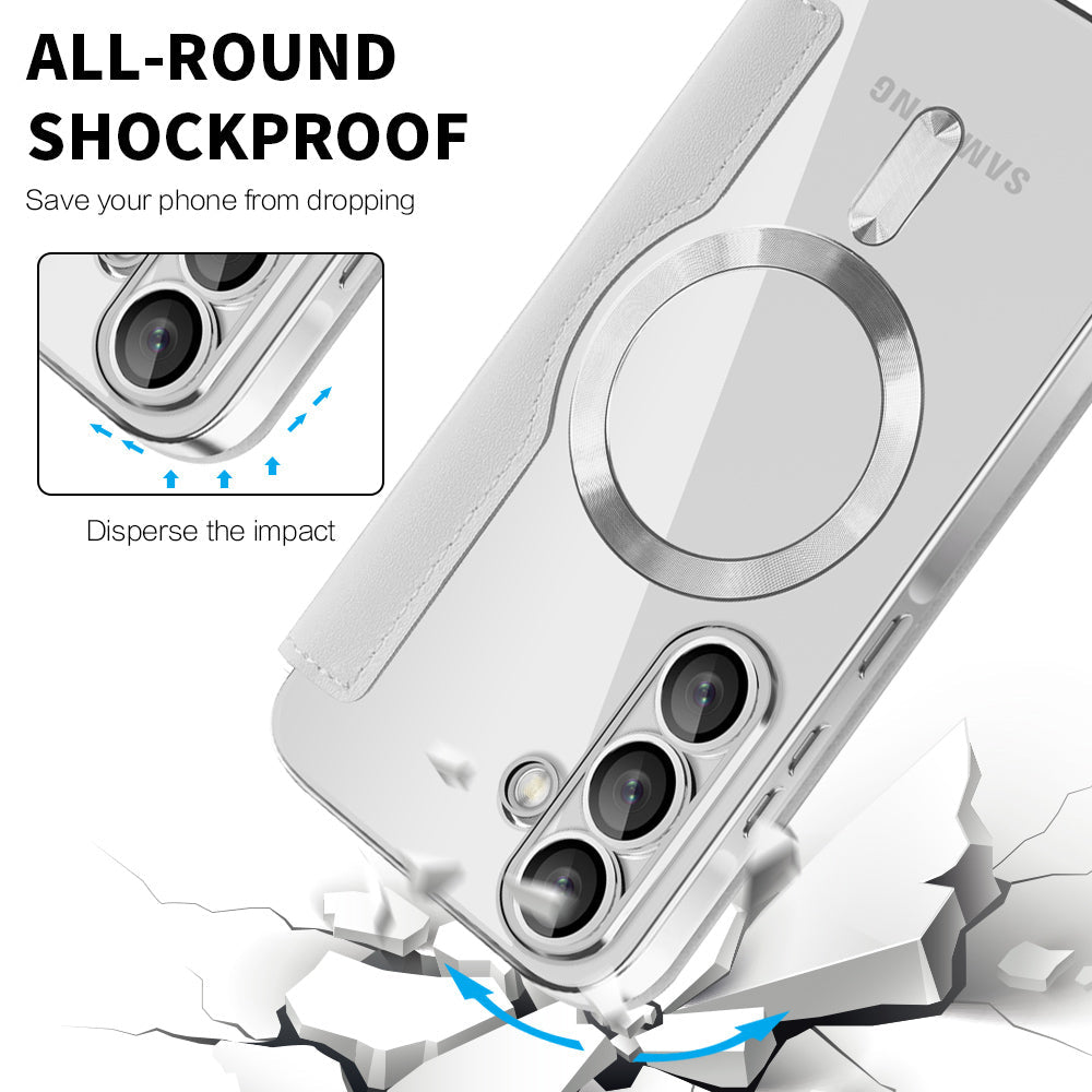 Techsuit Samsung Galaxy A56 5G - Θήκη Βιβλίο με MagSafe με Υποδοχές Καρτών και RFID Προστασία - SmartMag Book Case - Grey