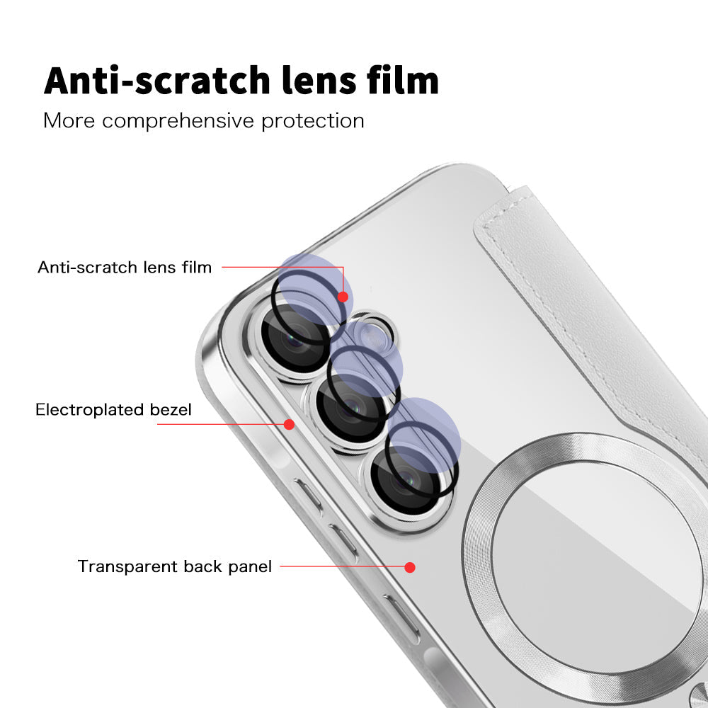 Techsuit Samsung Galaxy A56 5G - Θήκη Βιβλίο με MagSafe με Υποδοχές Καρτών και RFID Προστασία - SmartMag Book Case - Grey