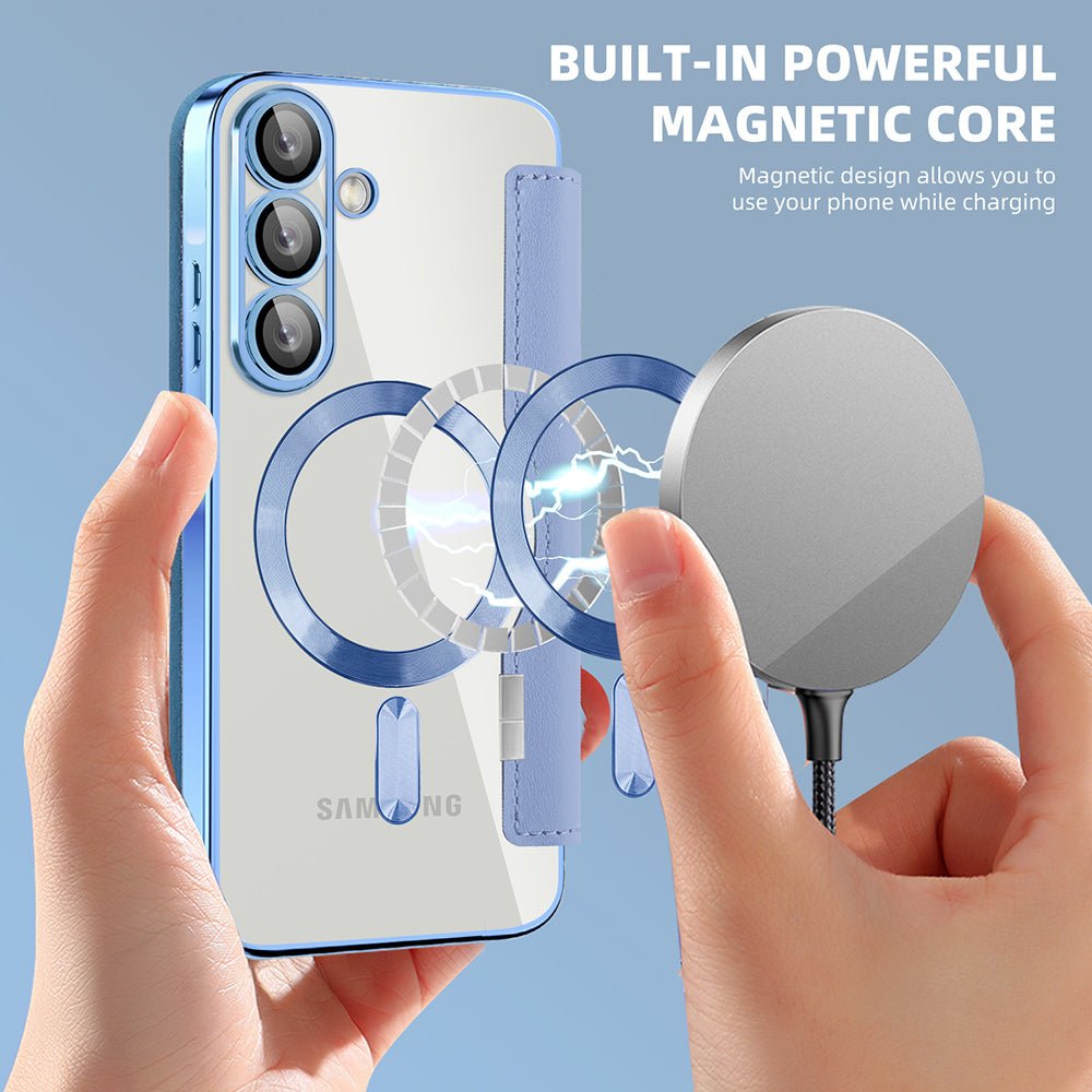 Techsuit Samsung Galaxy A56 5G - Θήκη Βιβλίο με MagSafe με Υποδοχές Καρτών και RFID Προστασία - SmartMag Book Case - Light Blue