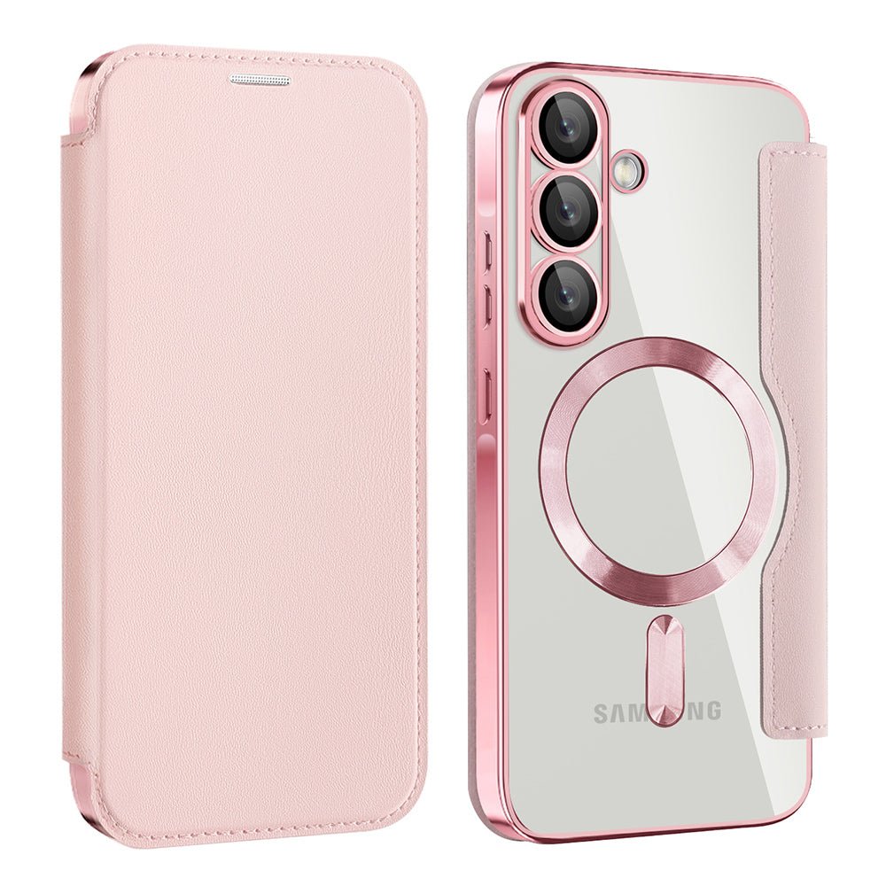 Techsuit Samsung Galaxy A56 5G - Θήκη Βιβλίο με MagSafe με Υποδοχές Καρτών και RFID Προστασία - SmartMag Book Case - Pink