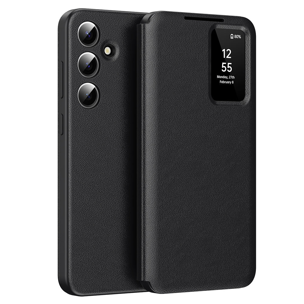 Techsuit Samsung Galaxy A56 5G - Θήκη Βιβλίο με Θέση για 1 Κάρτα - SmartView Series - Black