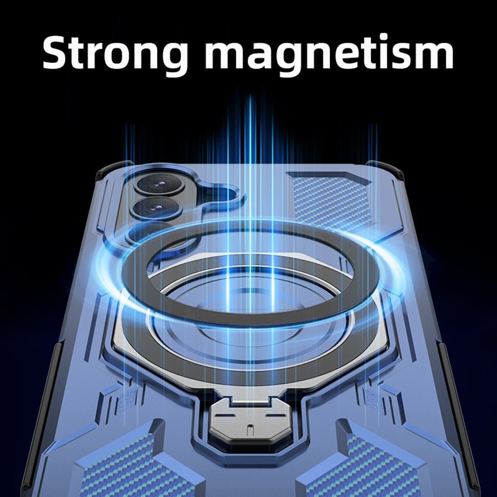 Techsuit Samsung Galaxy A57 5G - Σκληρή Θήκη με Δαχτυλίδι Συγκράτησης - Carbon Shield Pro - Black
