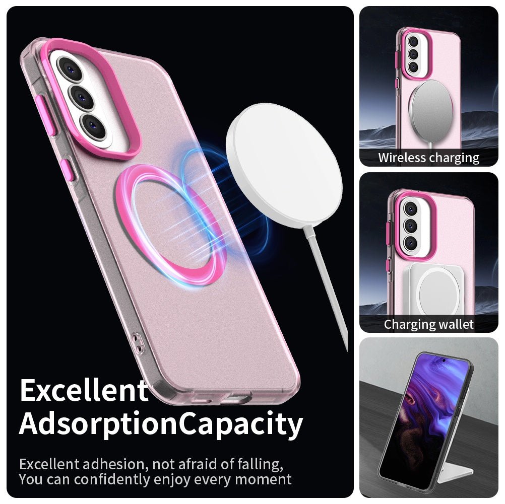 Techsuit Samsung Galaxy A57 5G - Σκληρή Θήκη με Πλαίσιο Σιλικόνης και MagSafe - CandyCase MagSafe - Pink