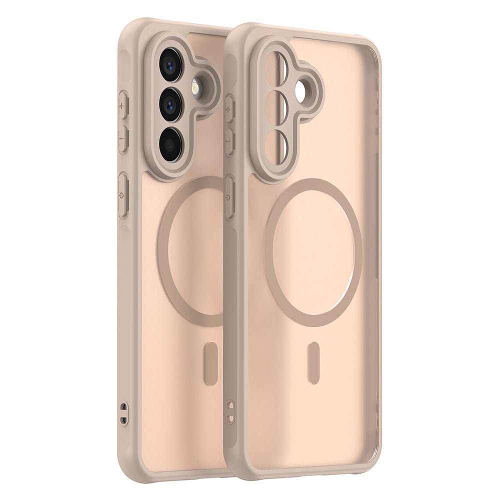 Techsuit Samsung Galaxy A57 5G - Σκληρή Θήκη με Πλαίσιο Σιλικόνης και MagSafe - HaloFrost II MagSafe - Gold