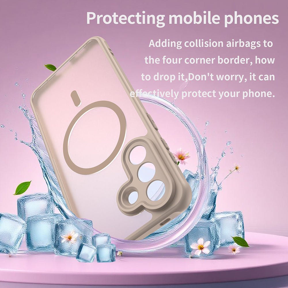 Techsuit Samsung Galaxy A57 5G - Σκληρή Θήκη με Πλαίσιο Σιλικόνης και MagSafe - HaloFrost II MagSafe - Gold