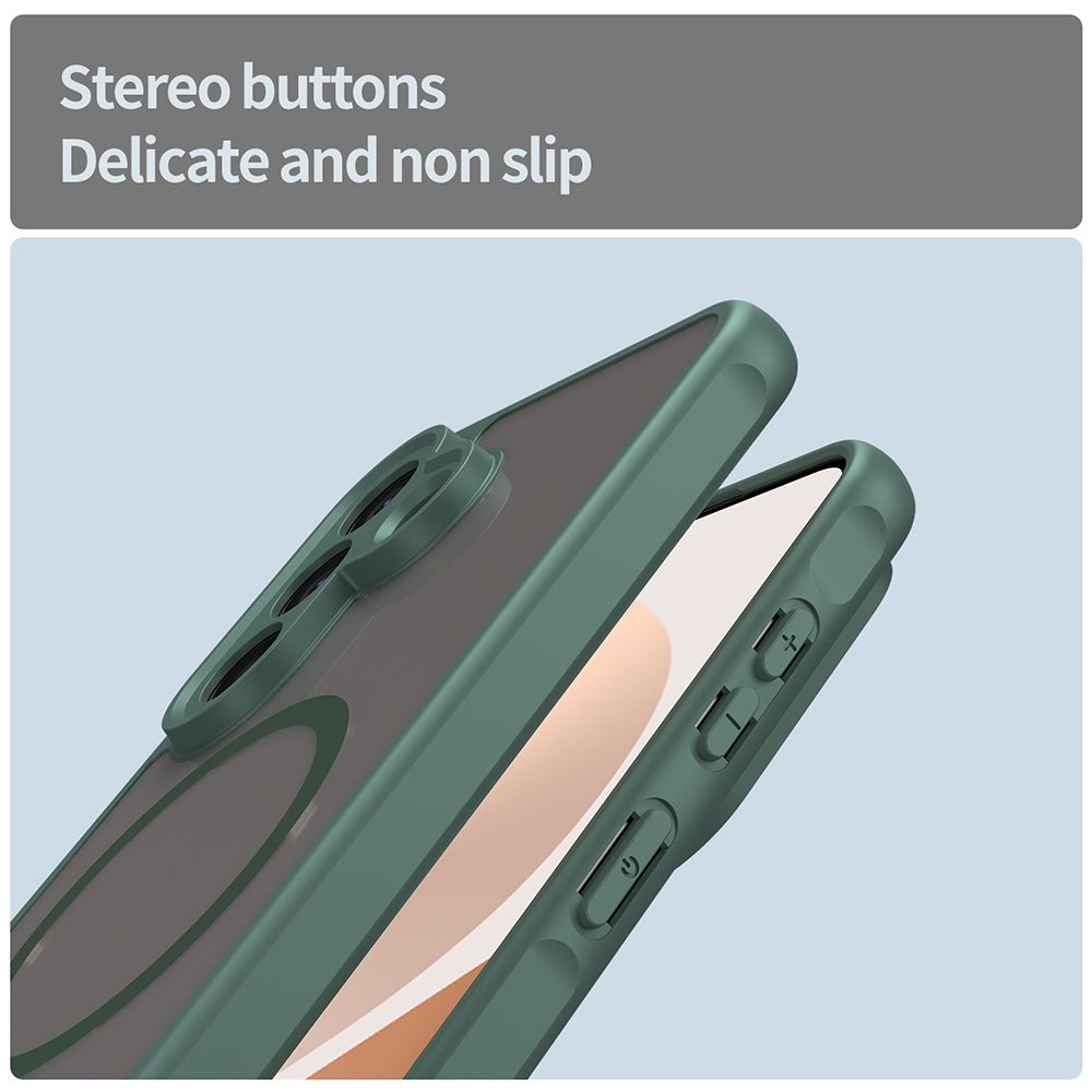 Techsuit Samsung Galaxy A57 5G - Σκληρή Θήκη με Πλαίσιο Σιλικόνης και MagSafe - HaloFrost II MagSafe - Green