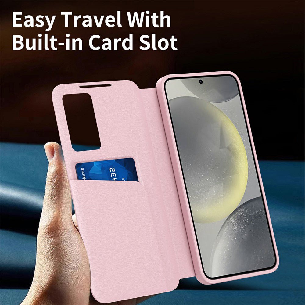 Techsuit Samsung Galaxy A57 5G - Θήκη Βιβλίο με Θέση για 1 Κάρτα - SmartView Series - Pink