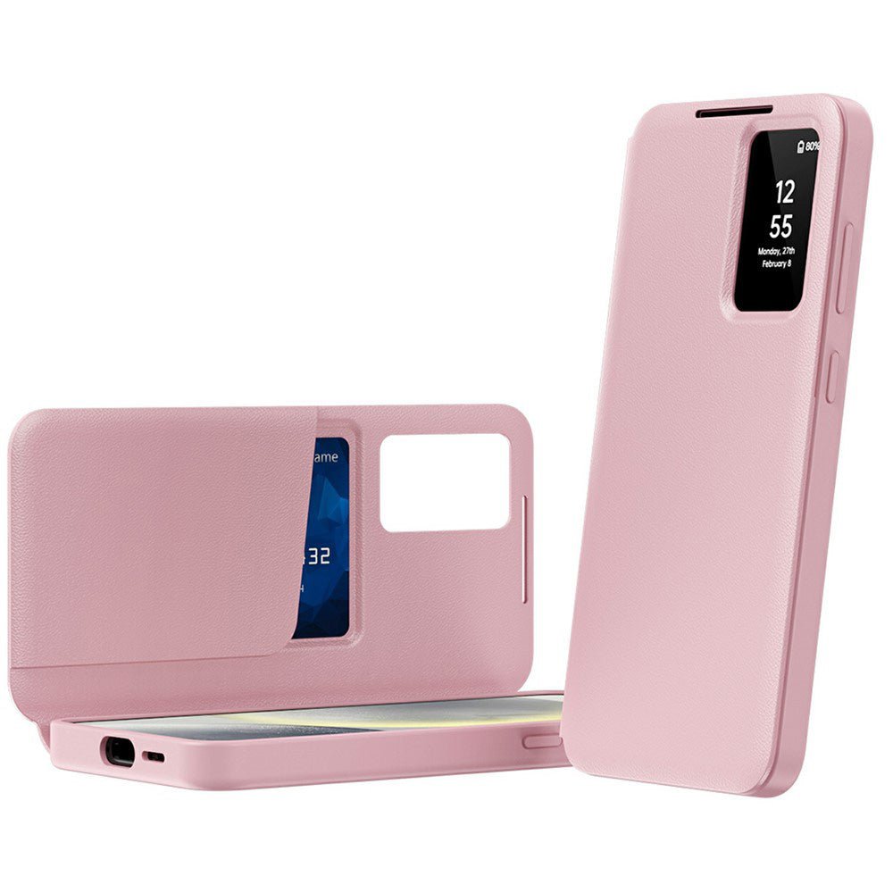 Techsuit Samsung Galaxy A57 5G - Θήκη Βιβλίο με Θέση για 1 Κάρτα - SmartView Series - Pink