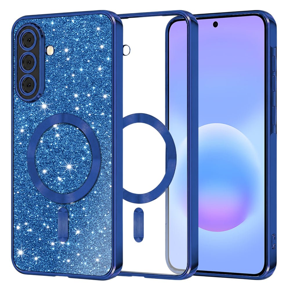 Techsuit Samsung Galaxy A57 5G - Θήκη Σιλικόνης - Luxury Glitter MagSafe - Deep Blue