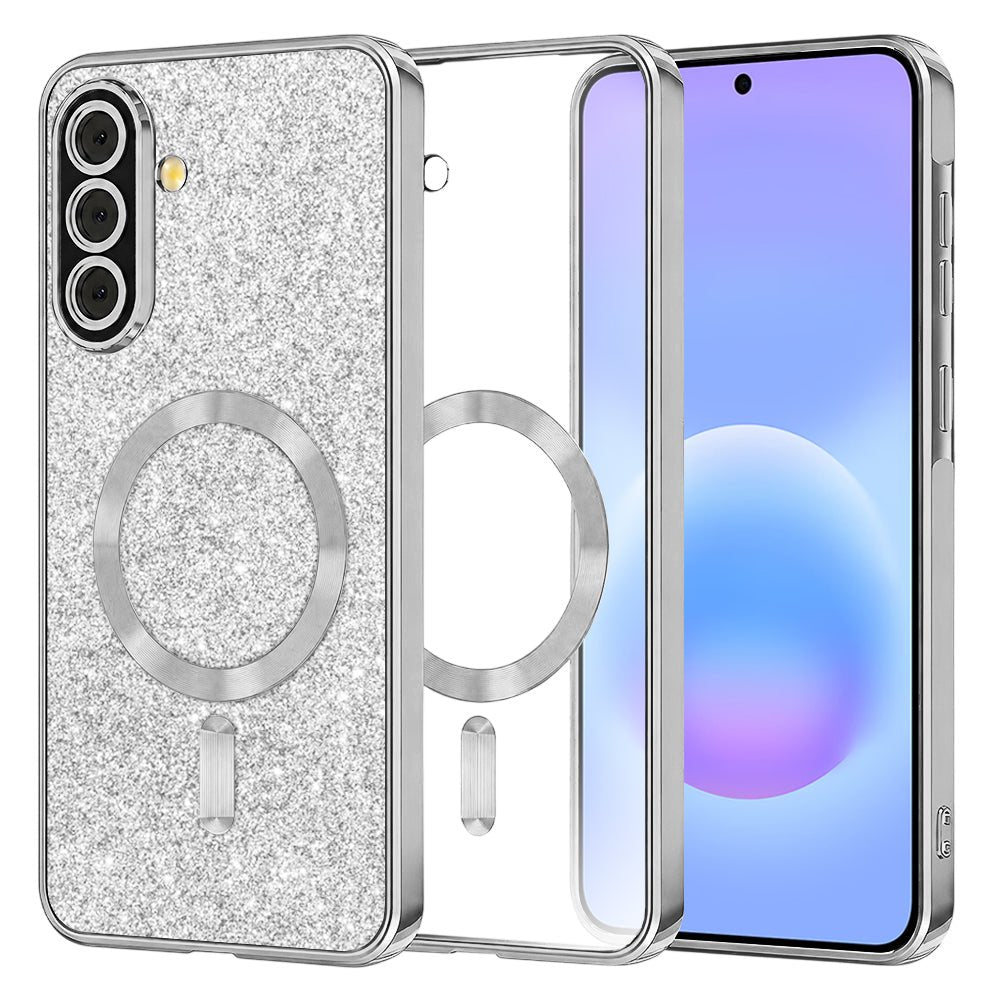 Techsuit Samsung Galaxy A57 5G - Θήκη Σιλικόνης - Luxury Glitter MagSafe - Silver