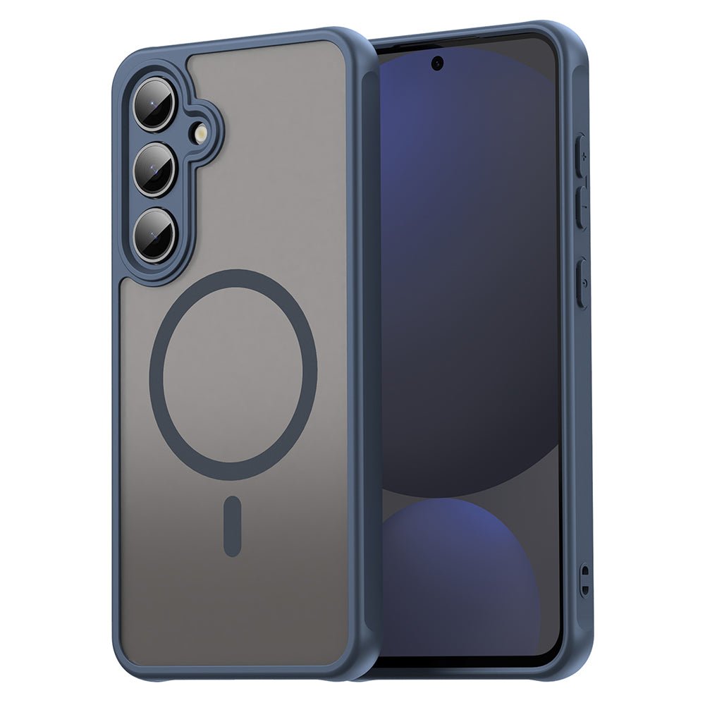 Techsuit Samsung Galaxy S24 FE - Σκληρή Θήκη με Πλαίσιο Σιλικόνης και MagSafe - HaloFrost II MagSafe - Navy Blue