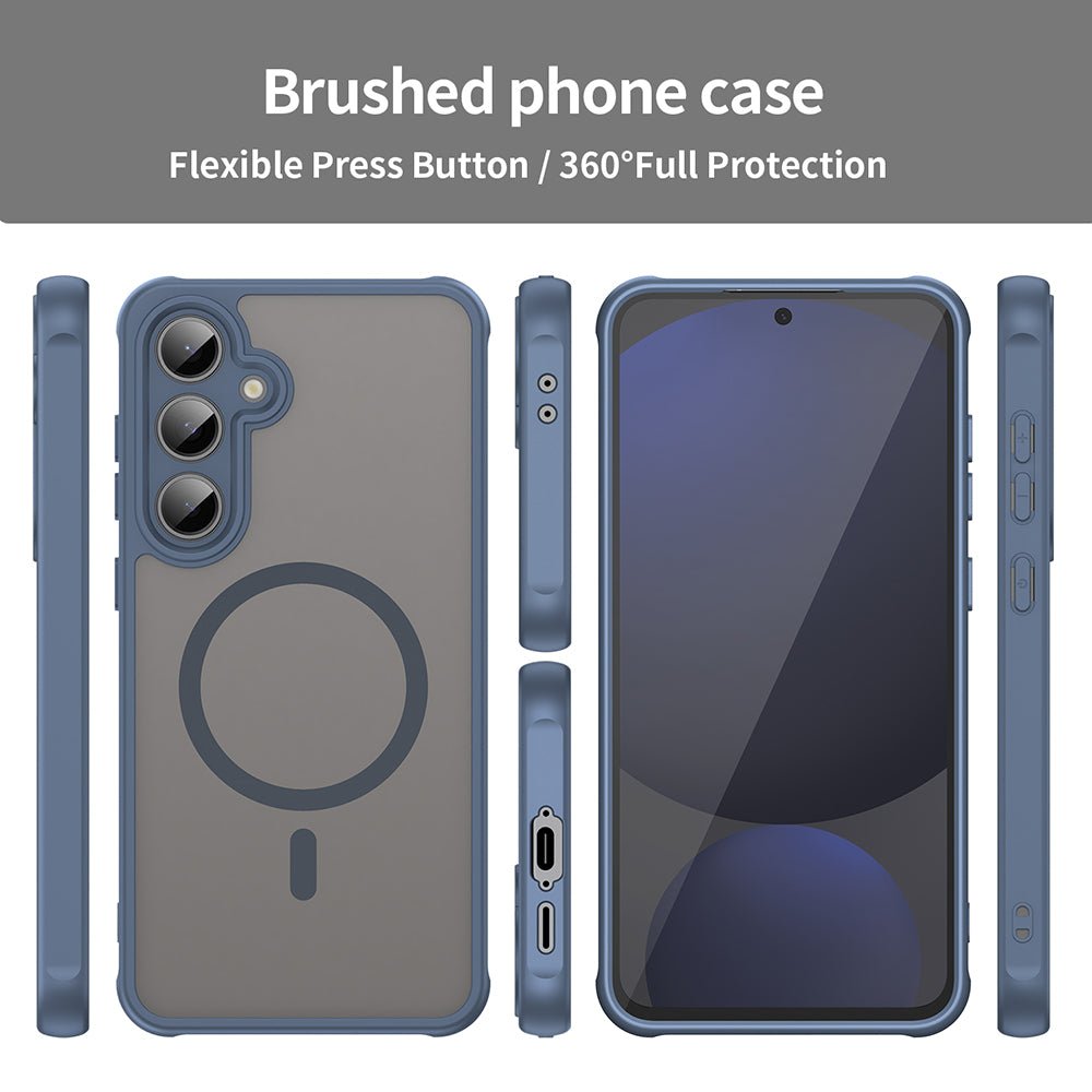 Techsuit Samsung Galaxy S24 FE - Σκληρή Θήκη με Πλαίσιο Σιλικόνης και MagSafe - HaloFrost II MagSafe - Navy Blue