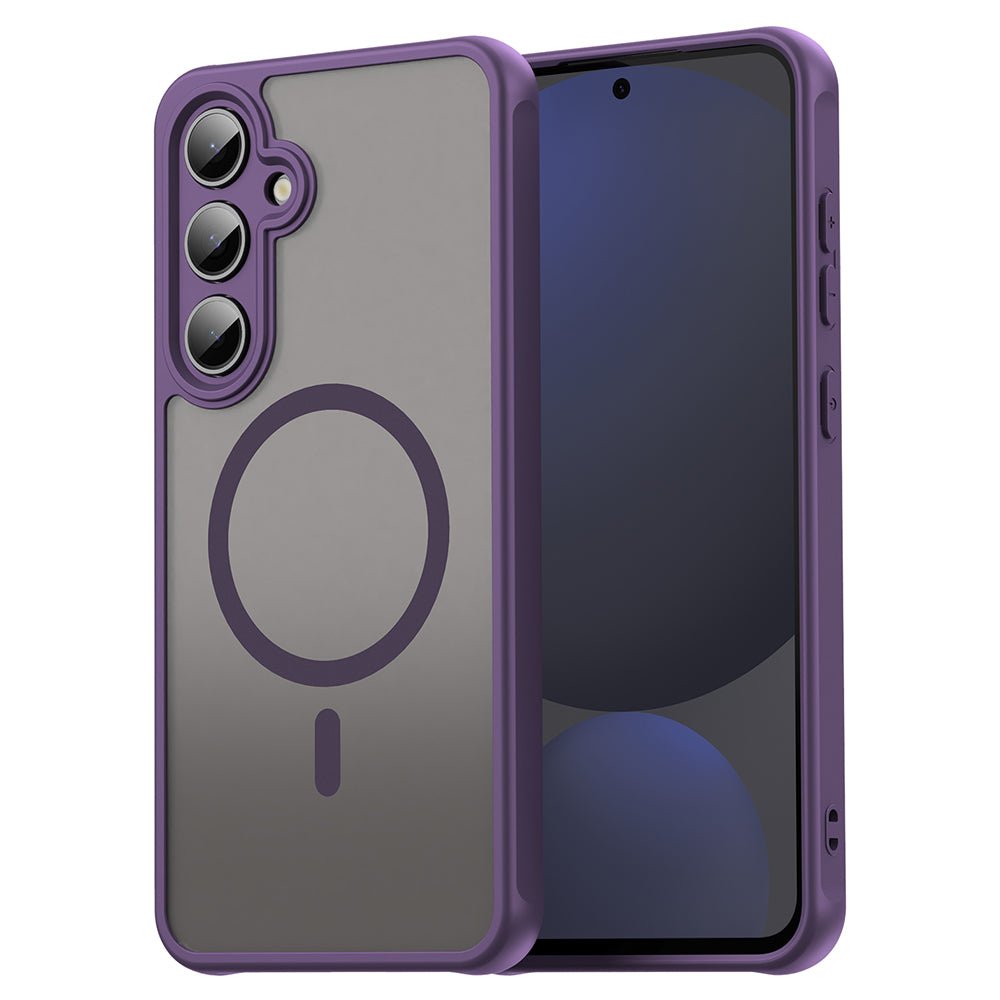 Techsuit Samsung Galaxy S24 FE - Σκληρή Θήκη με Πλαίσιο Σιλικόνης και MagSafe - HaloFrost II MagSafe - Purple