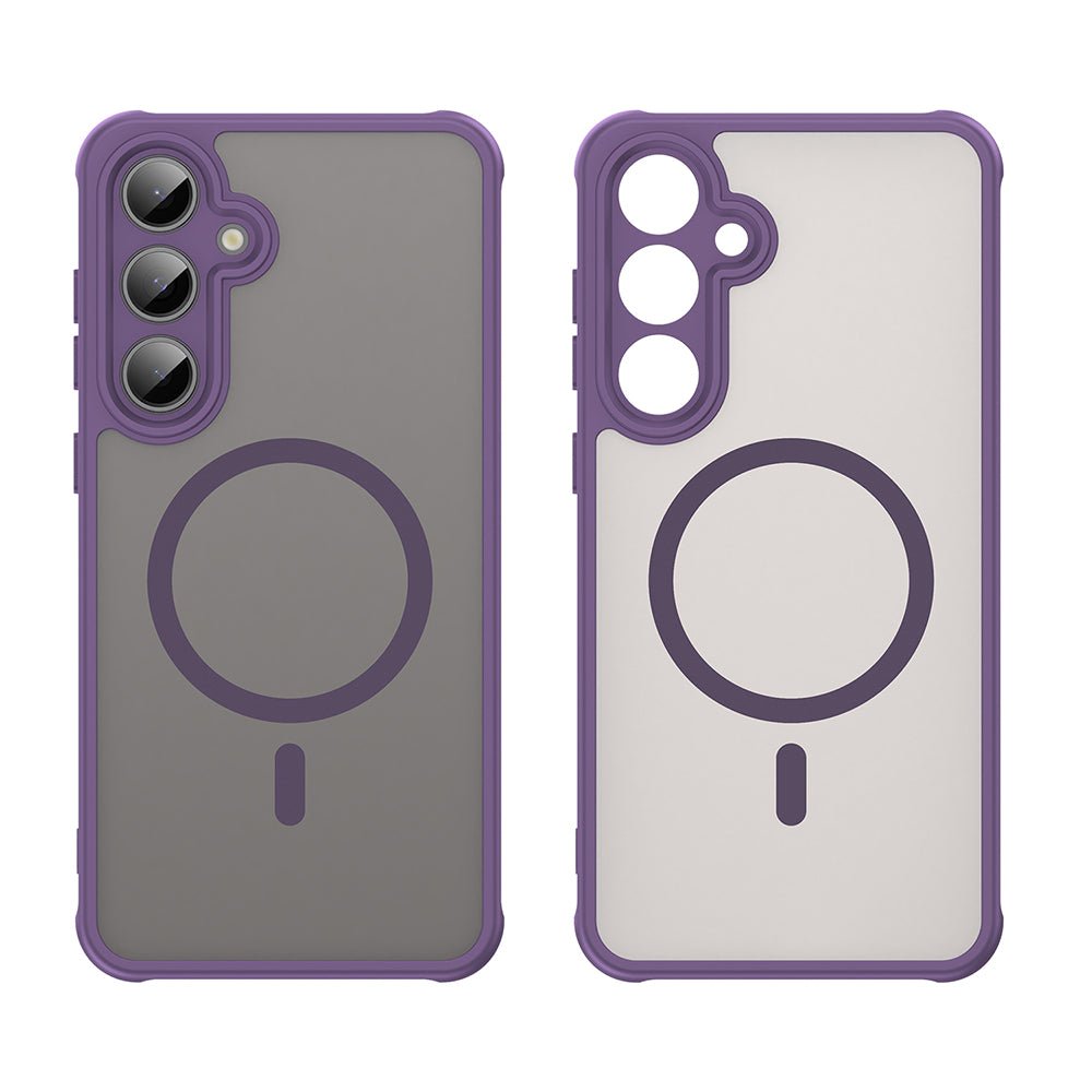 Techsuit Samsung Galaxy S24 FE - Σκληρή Θήκη με Πλαίσιο Σιλικόνης και MagSafe - HaloFrost II MagSafe - Purple