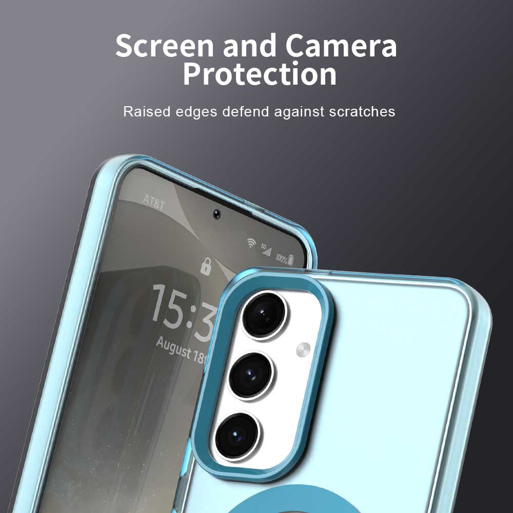 Techsuit Samsung Galaxy S24 Plus / S25 Plus - Σκληρή Θήκη με Πλαίσιο Σιλικόνης και MagSafe - CandyCase MagSafe - Blue