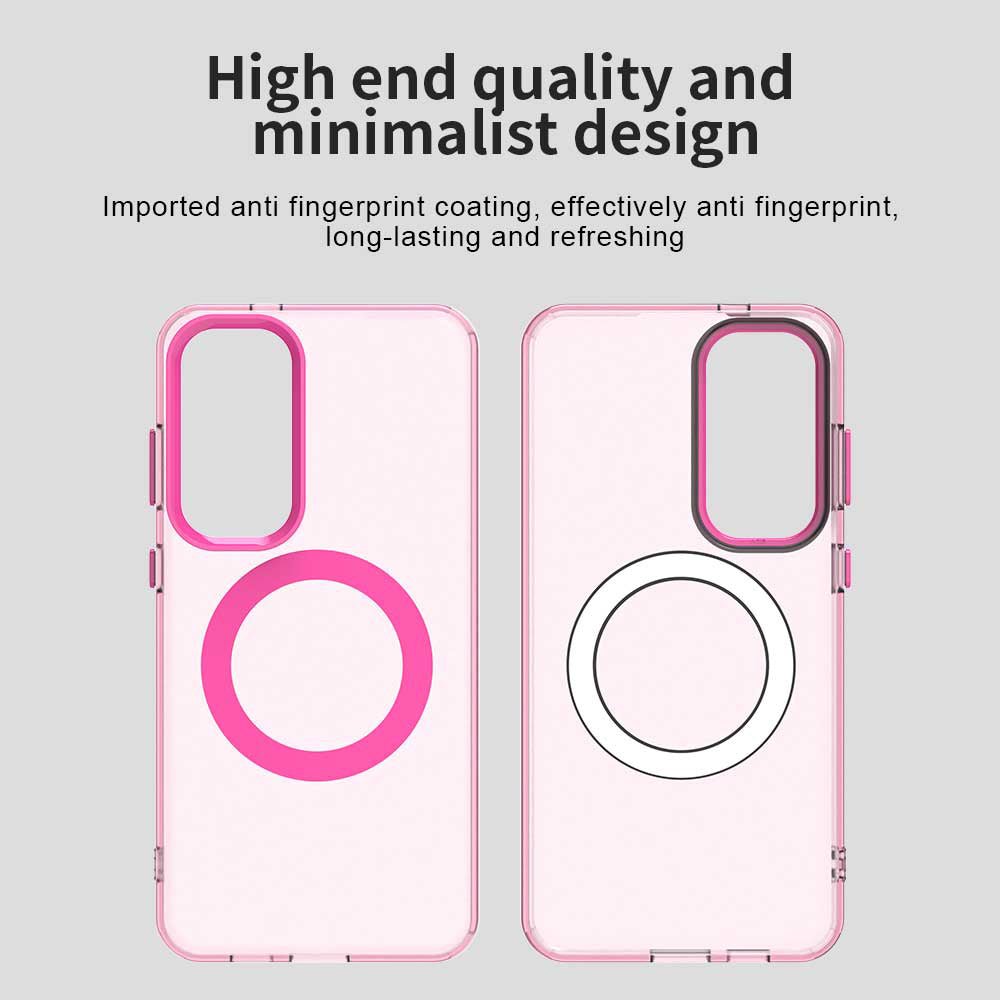 Techsuit Samsung Galaxy S24 Plus / S25 Plus - Σκληρή Θήκη με Πλαίσιο Σιλικόνης και MagSafe - CandyCase MagSafe - Pink