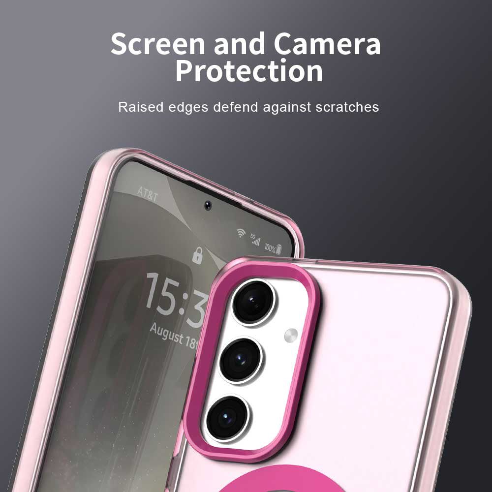 Techsuit Samsung Galaxy S24 Plus / S25 Plus - Σκληρή Θήκη με Πλαίσιο Σιλικόνης και MagSafe - CandyCase MagSafe - Pink