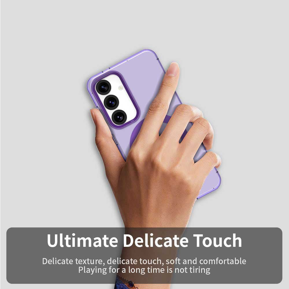 Techsuit Samsung Galaxy S24 Plus / S25 Plus - Σκληρή Θήκη με Πλαίσιο Σιλικόνης και MagSafe - CandyCase MagSafe - Purple