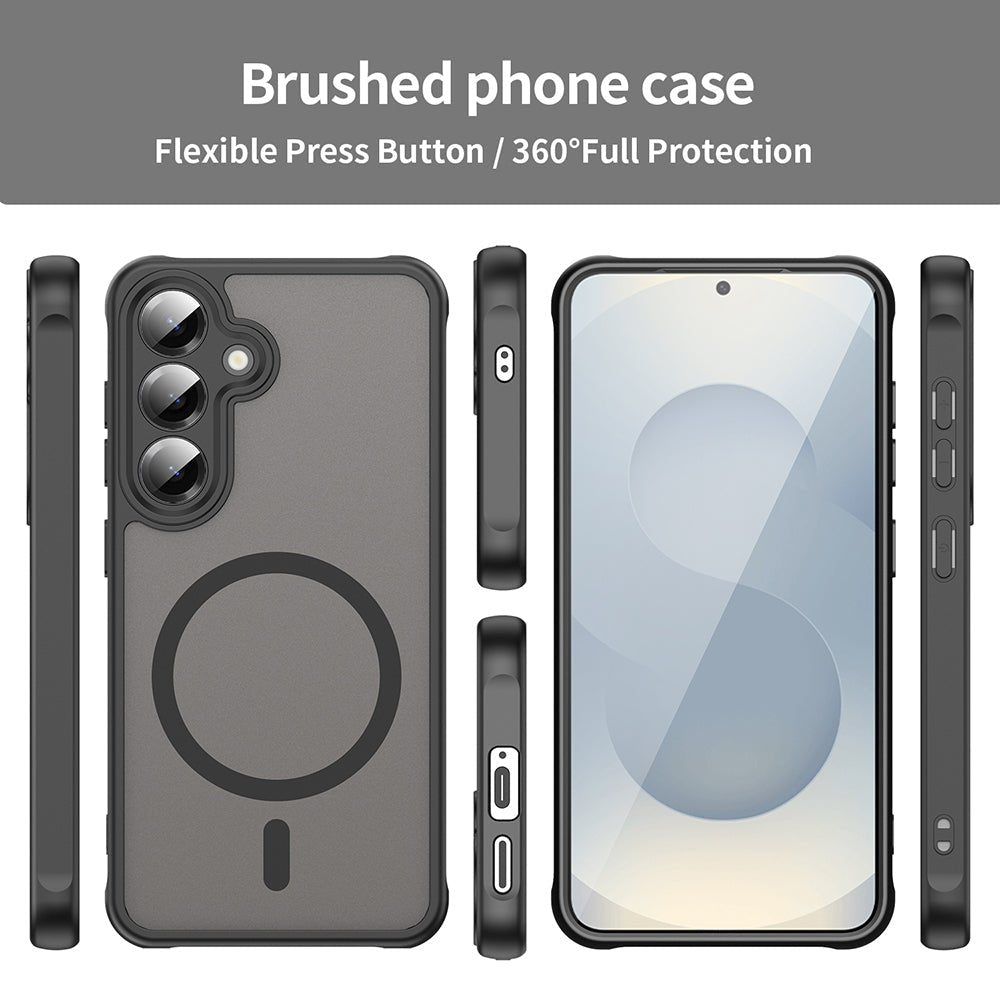 Techsuit Samsung Galaxy S24 Plus / S25 Plus - Σκληρή Θήκη με Πλαίσιο Σιλικόνης και MagSafe - HaloFrost II MagSafe - Black