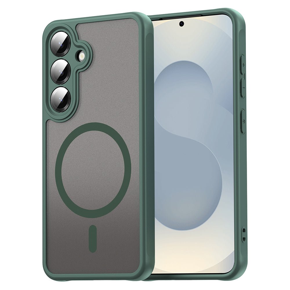 Techsuit Samsung Galaxy S24 Plus / S25 Plus - Σκληρή Θήκη με Πλαίσιο Σιλικόνης και MagSafe - HaloFrost II MagSafe - Green