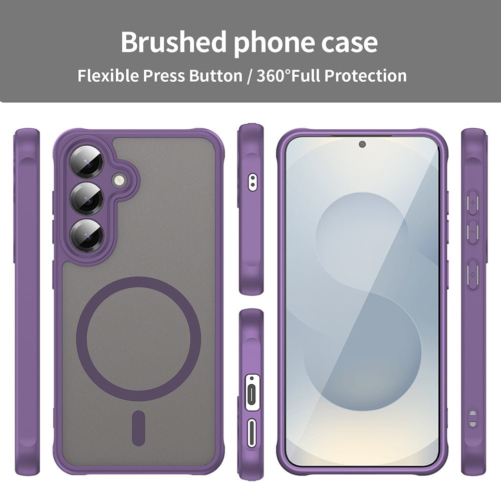 Techsuit Samsung Galaxy S24 Plus / S25 Plus - Σκληρή Θήκη με Πλαίσιο Σιλικόνης και MagSafe - HaloFrost II MagSafe - Purple