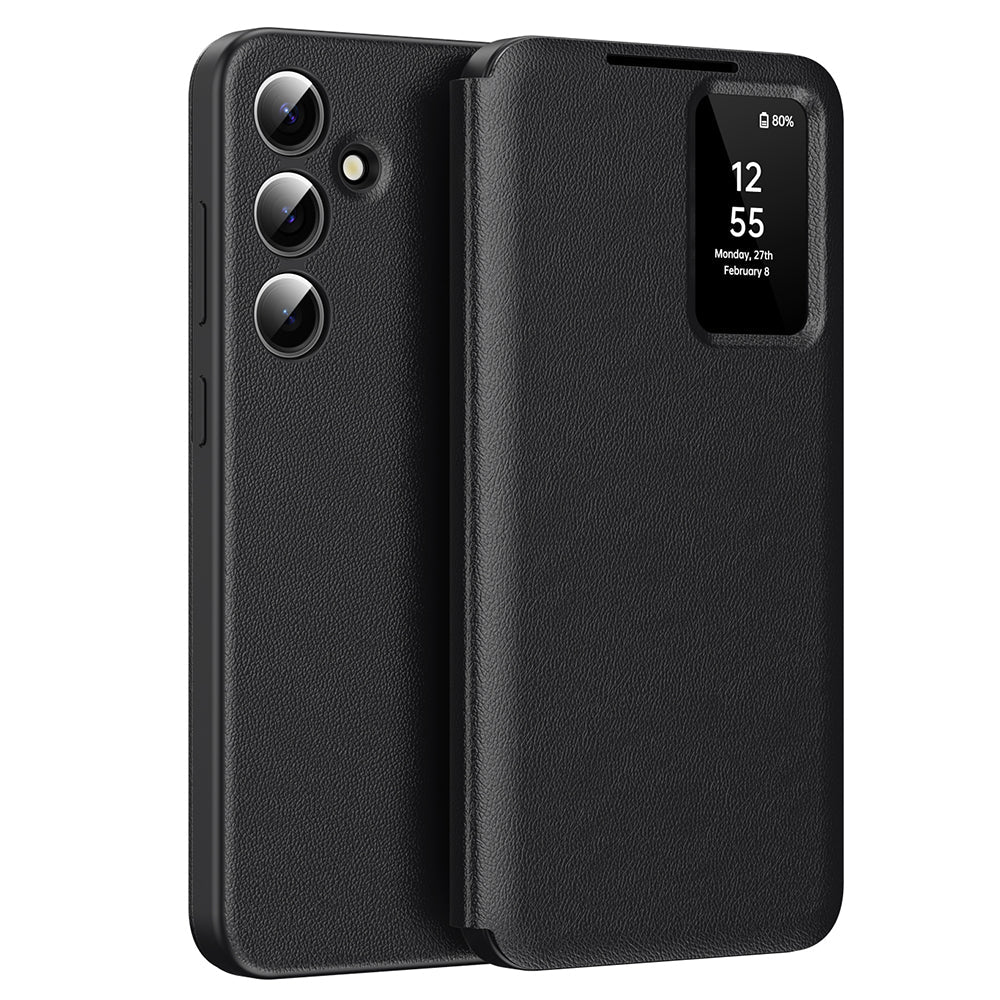 Techsuit Samsung Galaxy S24 Plus - Θήκη Βιβλίο με Θέση για 1 Κάρτα - SmartView Series - Black