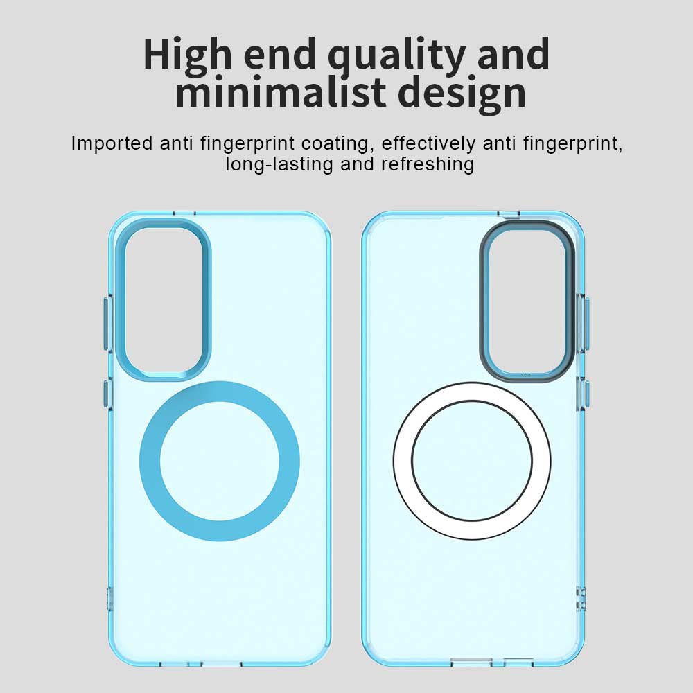 Techsuit Samsung Galaxy S24 / S25 - Σκληρή Θήκη με Πλαίσιο Σιλικόνης και MagSafe - CandyCase MagSafe - Blue