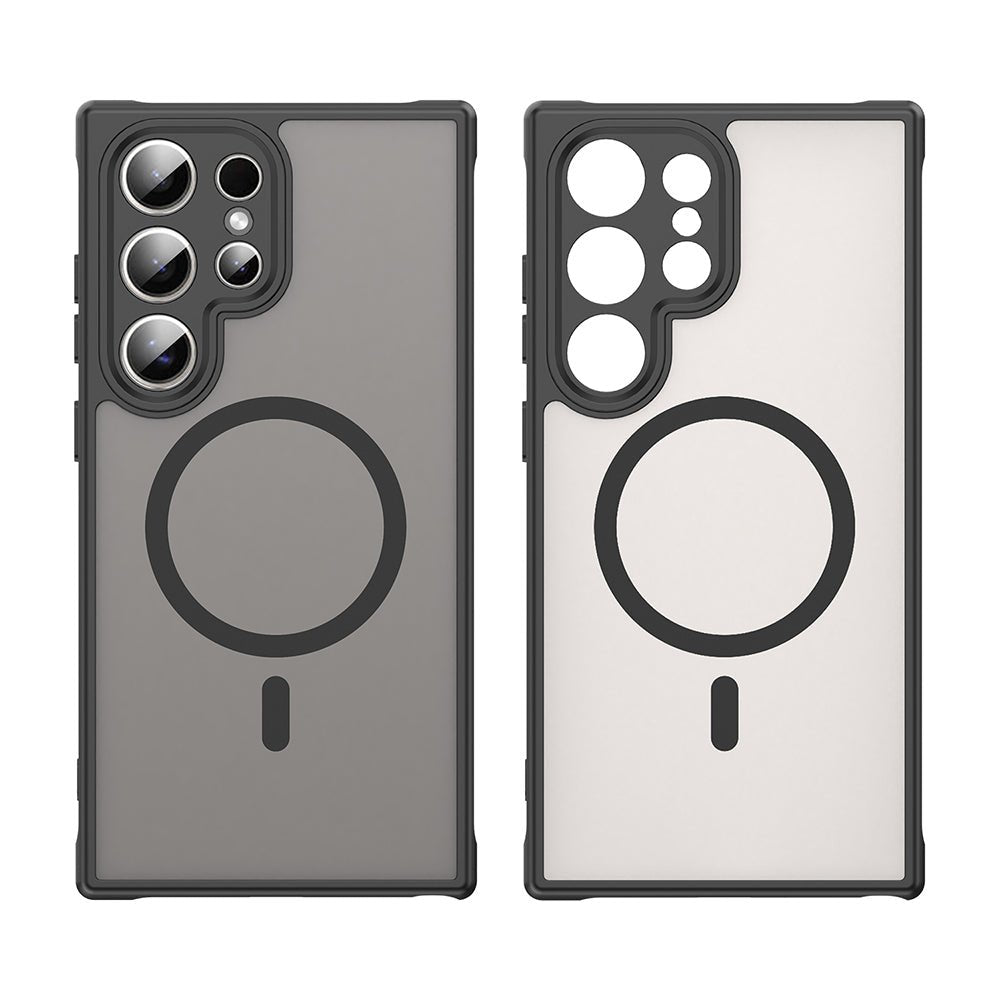 Techsuit Samsung Galaxy S24 Ultra - Σκληρή Θήκη με Πλαίσιο Σιλικόνης και MagSafe - HaloFrost II MagSafe - Black