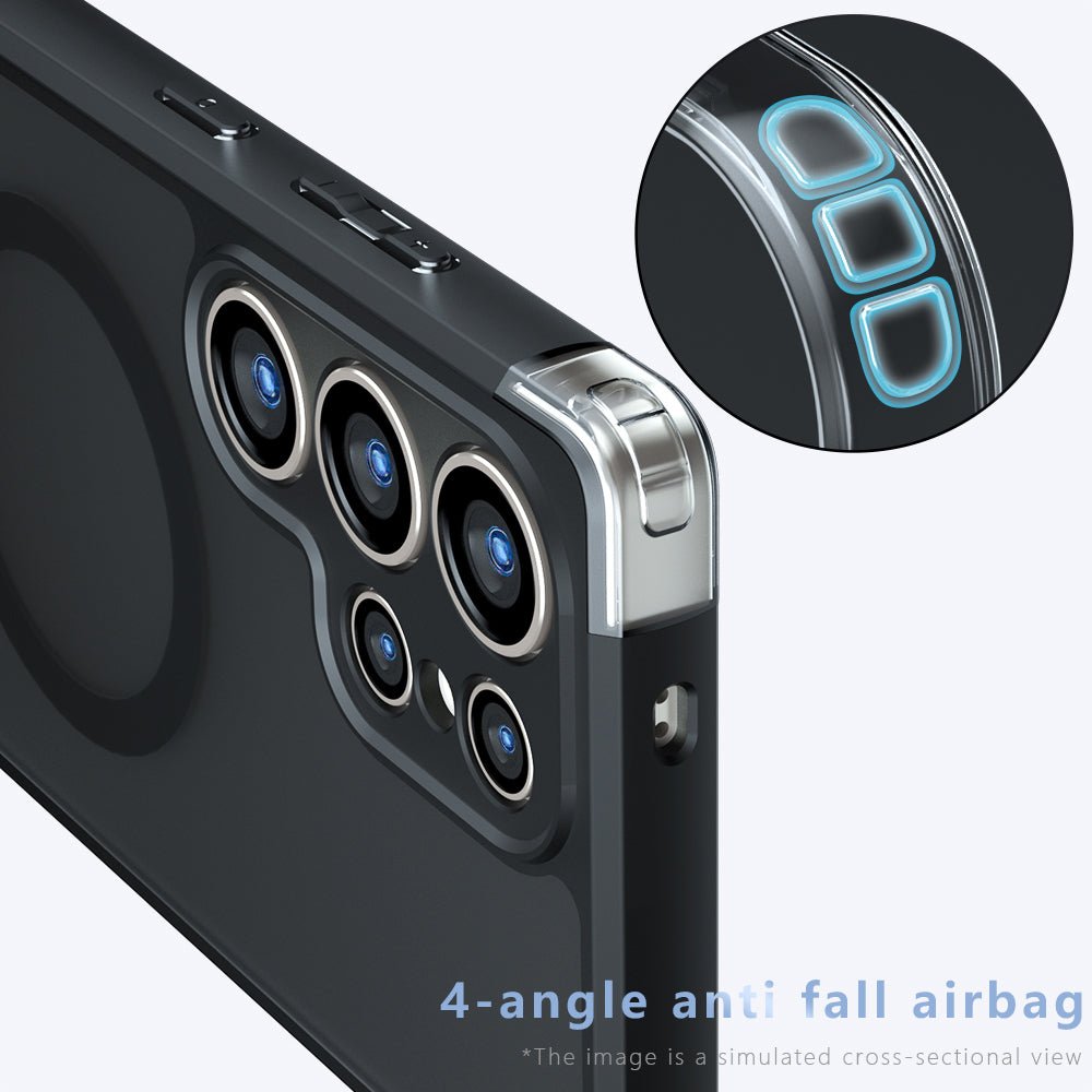 Techsuit Samsung Galaxy S24 Ultra - Σκληρή Θήκη με Πλαίσιο Σιλικόνης και MagSafe - PureFrost MagSafe - Frosted Black
