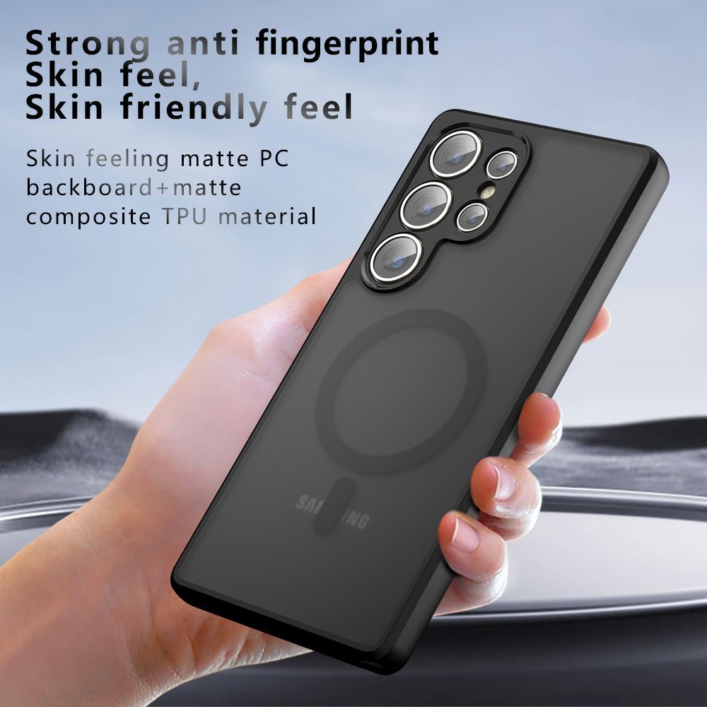 Techsuit Samsung Galaxy S24 Ultra - Σκληρή Θήκη με Πλαίσιο Σιλικόνης και MagSafe - PureFrost MagSafe - Frosted Black