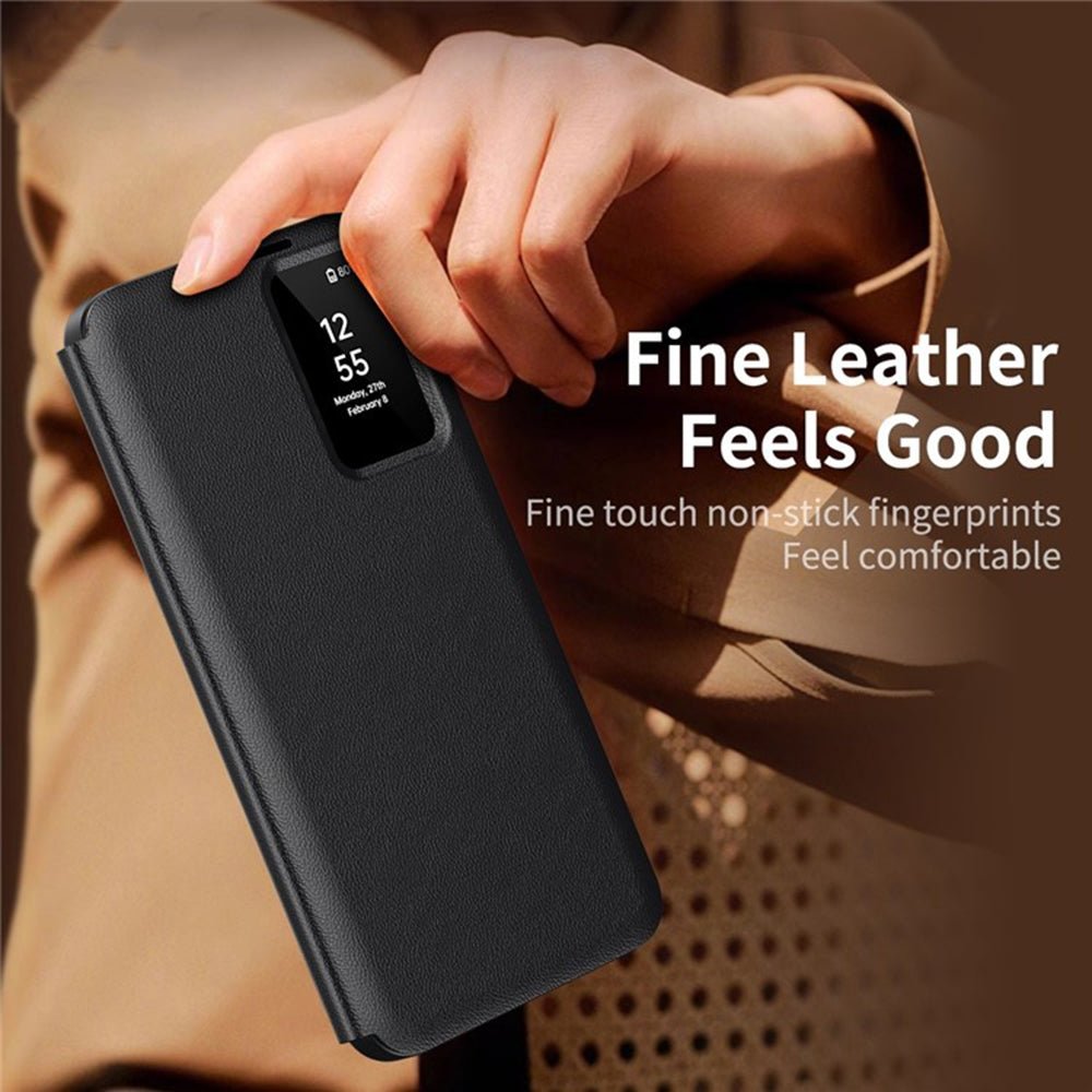 Techsuit Samsung Galaxy S24 Ultra - Θήκη Βιβλίο με Θέση για 1 Κάρτα - SmartView Series - Black
