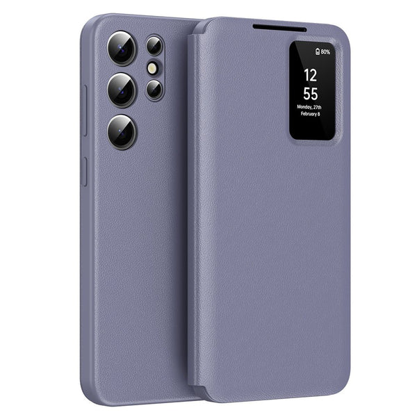 Techsuit Samsung Galaxy S24 Ultra - Θήκη Βιβλίο με Θέση για 1 Κάρτα - SmartView Series - Purple