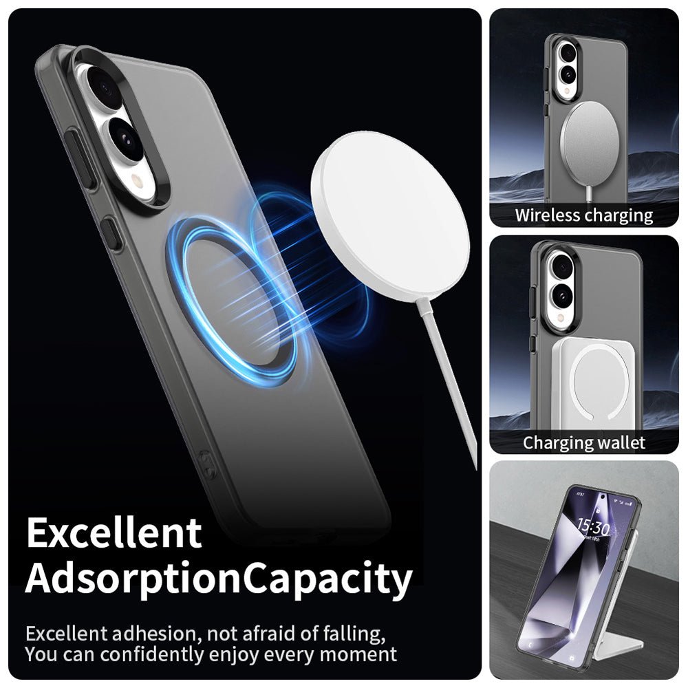 Techsuit Samsung Galaxy S25 Edge - Σκληρή Θήκη με Πλαίσιο Σιλικόνης και MagSafe - CandyCase MagSafe - Black