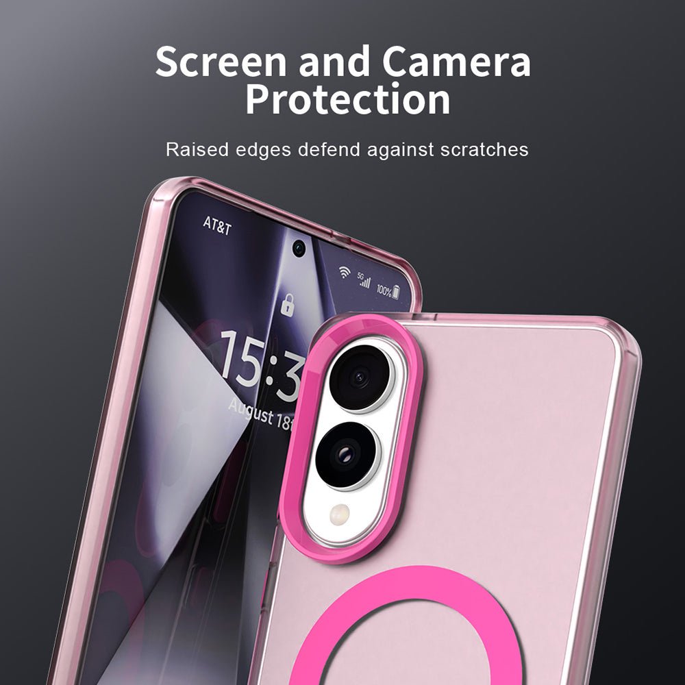 Techsuit Samsung Galaxy S25 Edge - Σκληρή Θήκη με Πλαίσιο Σιλικόνης και MagSafe - CandyCase MagSafe - Pink
