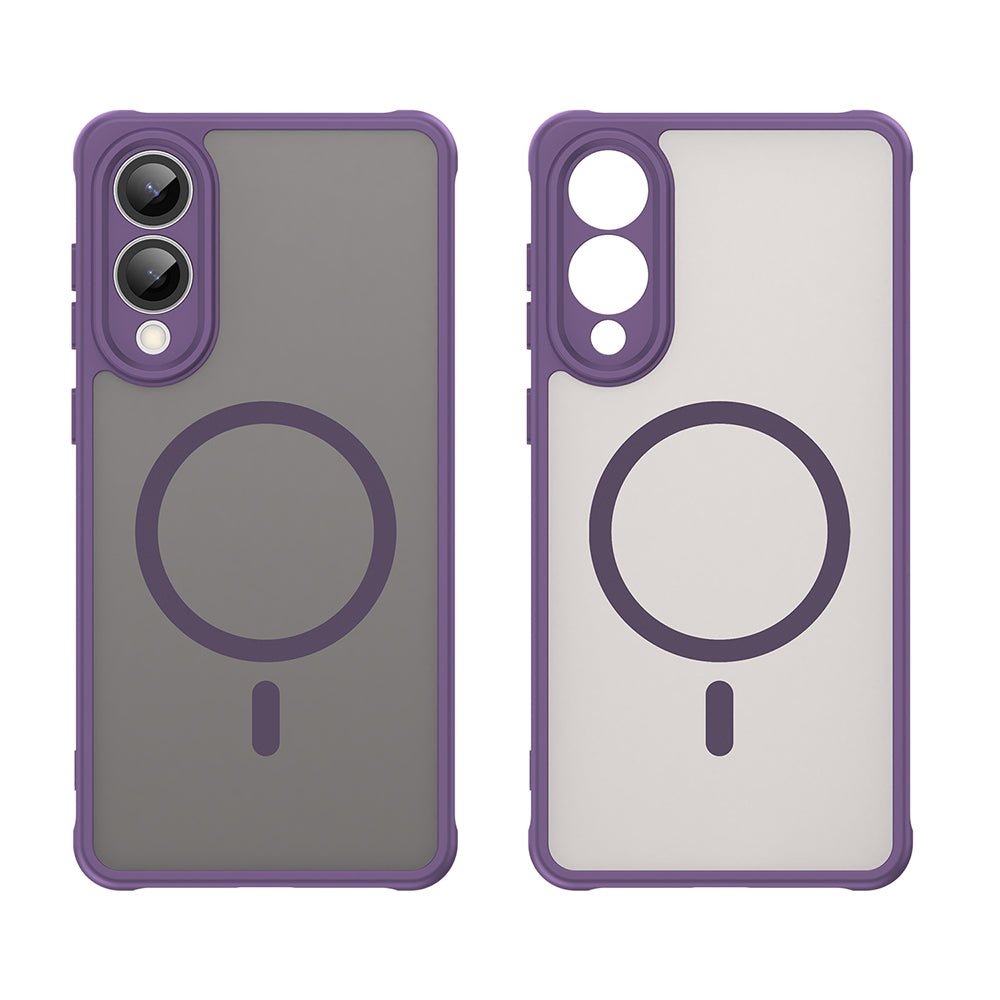 Techsuit Samsung Galaxy S25 Edge - Σκληρή Θήκη με Πλαίσιο Σιλικόνης και MagSafe - HaloFrost II MagSafe - Purple