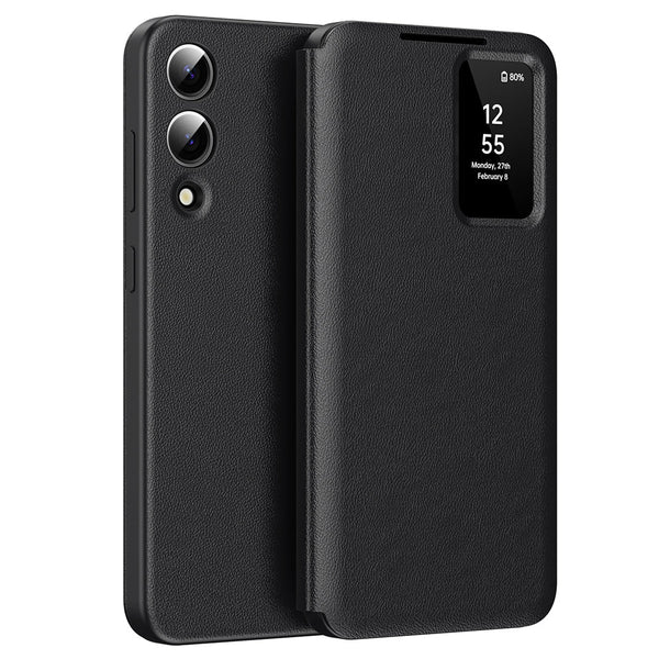 Techsuit Samsung Galaxy S25 Edge - Θήκη Βιβλίο με Θέση για 1 Κάρτα - SmartView Series - Black