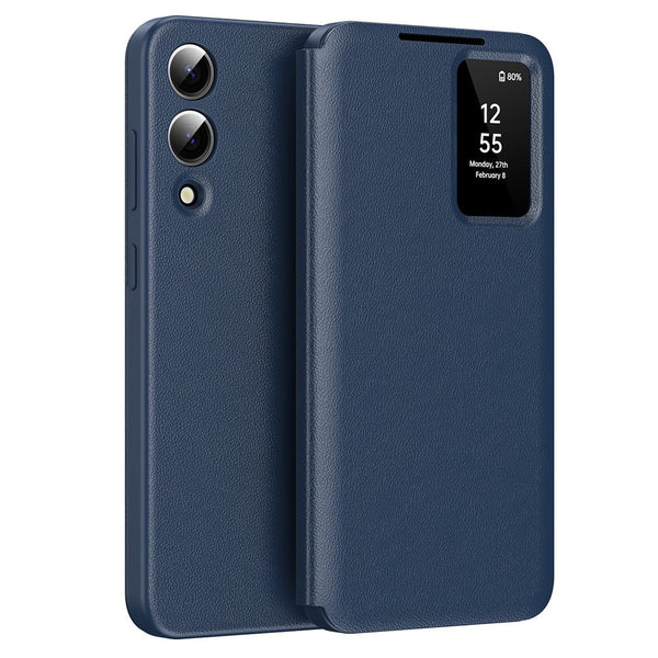 Techsuit Samsung Galaxy S25 Edge - Θήκη Βιβλίο με Θέση για 1 Κάρτα - SmartView Series - Blue