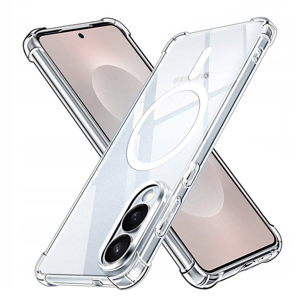 Techsuit Samsung Galaxy S25 Edge - Θήκη Σιλικόνης με Ενισχυμένες Γωνίες και MagSafe - Shockproof Clear Silicone MagSafe - Clear