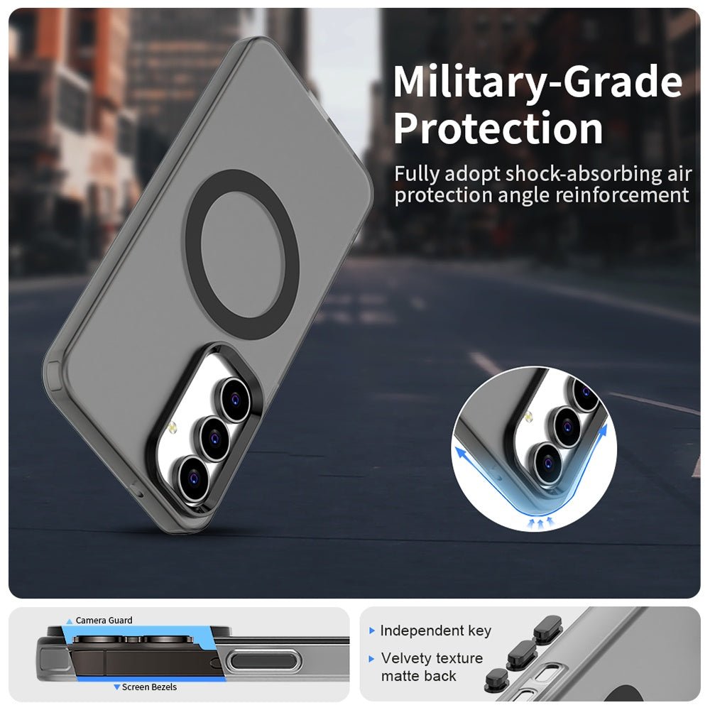 Techsuit Samsung Galaxy S25 FE - Σκληρή Θήκη με Πλαίσιο Σιλικόνης και MagSafe - CandyCase MagSafe - Black