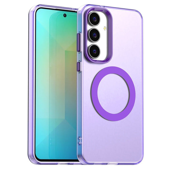 Techsuit Samsung Galaxy S25 FE - Σκληρή Θήκη με Πλαίσιο Σιλικόνης και MagSafe - CandyCase MagSafe - Purple