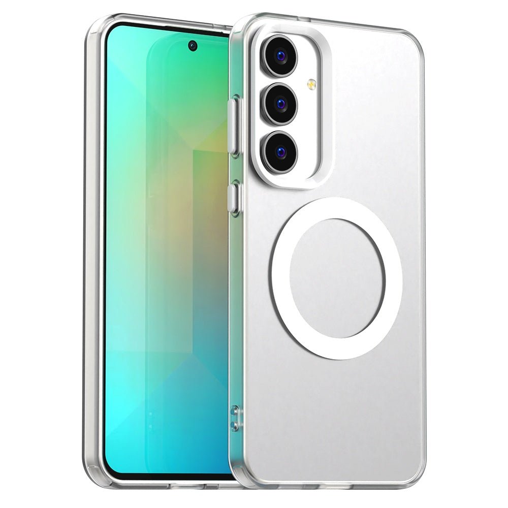 Techsuit Samsung Galaxy S25 FE - Σκληρή Θήκη με Πλαίσιο Σιλικόνης και MagSafe - CandyCase MagSafe - White